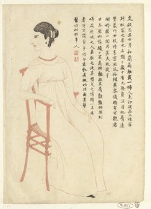 Porträt von Mimi de Villeneuve von Isono Bunsai (attributed to)