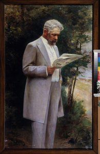 Porträt des Schriftstellers Nikolai Garin-Mikhailovsky (1852-1906) von Israel Abramovich Pass