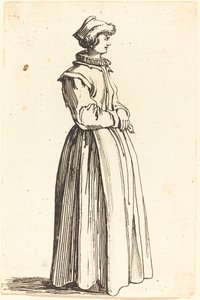 Junge Frau im Profil, nach rechts blickend von Israel Henriet after Jacques Callot
