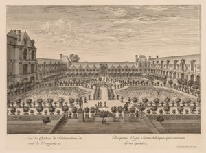 Ansicht des Château de Fontainebleau, von der Orangerie