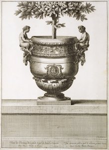 Bronzene Urnen für Zitrusbäume, Illustration aus 