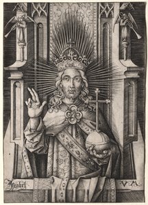 Christus der Erlöser (Salvator Mundi) von Israhel van Meckenem