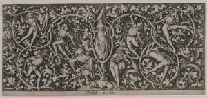 Ornament mit Tanz der Liebenden von Israhel van Meckenem