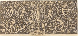 Ornament mit Morris-Tänzern, ca. 1490-1500