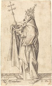 Heiliger Cornelius, ca. 1470 von Israhel van Meckenem