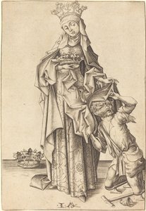 Heilige Elisabeth von Thüringen, ca. 1475-1480 von Israhel van Meckenem