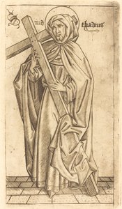 Heiliger Judas Thaddäus oder Heiliger Simon, ca. 1470-1480 von Israhel van Meckenem