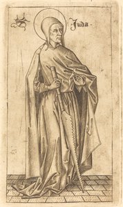 Heiliger Simon Zelotes oder Heiliger Judas Thaddäus, ca. 1470-1480 von Israhel van Meckenem