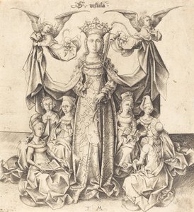 Heilige Ursula und ihre Jungfrauen, ca. 1475-1480 von Israhel van Meckenem