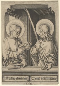 Heilige Matthias und Judas Thaddäus, aus Die Apostel von Israhel van Meckenem