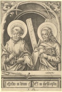Heilige Petrus und Andreas von Israhel van Meckenem
