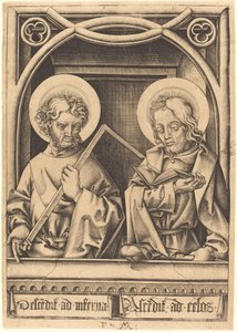 Heilige Thomas und Jakobus der Jüngere, ca. 1480-1485 von Israhel van Meckenem