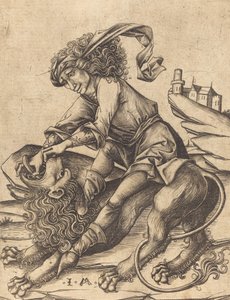 Samson und der Löwe, ca. 1475