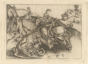St. Georg, ca. 1435-1503 von Israhel van Meckenem