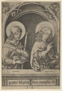 St. Jakobus der Ältere und St. Johannes, aus Die Apostel von Israhel van Meckenem