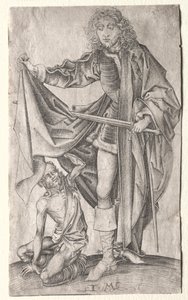 St. Martin teilt seinen Mantel für einen Bettler von Israhel van Meckenem