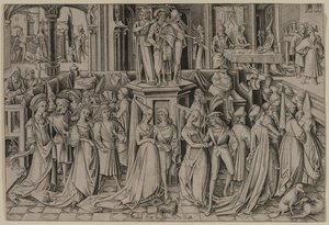Der Tanz am Hofe des Herodes von Israhel van Meckenem