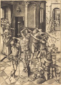 Die Geißelung, ca. 1480 von Israhel van Meckenem