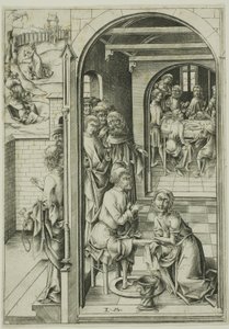 Christus wäscht die Füße der Apostel