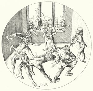 Der Tanz um den Ring von Israhel van the Elder Meckenem