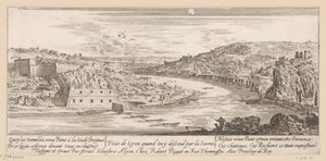 Ansicht von Lyon in einer Biegung der Saône