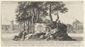 Ansicht von Paris mit drei Flussnymphen von Israël Silvestre