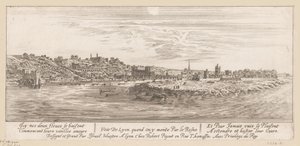 Ansicht von Lyon vom Rhein aus