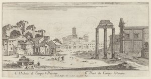 Veduta di Campo Vaccina von Israël Silvestre