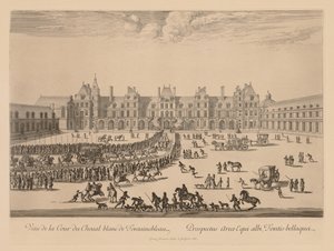 Vue de la Cour du Cheval-Blanc de Fontainebleau von Israël Silvestre
