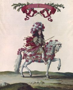 Philippe I (1640-1701), Herzog von Orleans als König von Persien, Teil des Karussells, das von Ludwig XIV (1638-1715) vor den Tuilerien am 5. Juni 1662 gegeben wurde