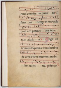 Blatt 1 aus einem Antiphonar-Fragment (Rückseite)