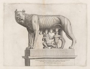Kapitolinische Wölfin mit Romulus und Remus