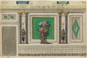 Entwurf für eine Wand eines Musikzimmers (recto) von Italian 18th Century