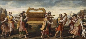 König David bringt die Bundeslade nach Jerusalem, frühes 16. Jahrhundert von Italian Master