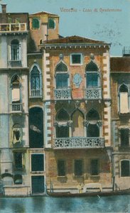 Casa di Desdemona (Desdemonas Haus), Venedig. Postkarte von 1913. von Italian Photographer