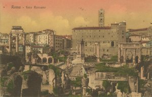 Forum Romanum, Rom. Postkarte von 1913. von Italian Photographer