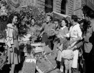 Traubenfest in Florenz, ca. 1955 von Italian Photographer