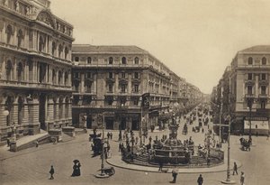 Neapel: Piazza Della Borsa und Rettifilo Corso Umberto I von Italian Photographer