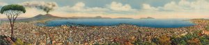 Neapel: Gesamtpanorama (Farbfoto) von Italian Photographer