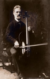 Porträt des italienischen Komponisten und Cellisten Alfredo Piatti (1822-1901) von Italian Photographer
