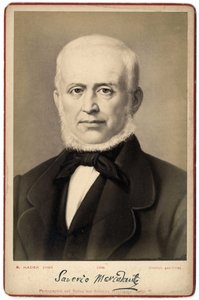 Porträt von Saverio Mercadante (1795-1870), italienischer Komponist. von Italian Photographer