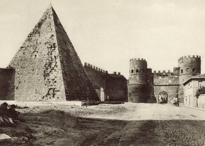 Pyramide des Caius Cestius von Italian Photographer