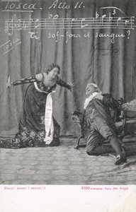 Szene aus Tosca (s/w Foto) von Italian Photographer