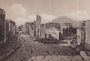 Via Consolare und Porta Di Ercolano, Konsularstraße, Tor von Herculaneum (s/w Foto) von Italian Photographer
