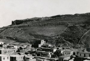 Ansicht der hellenistischen Mauern in der nordöstlichen Ecke der Akropolis, Amman, Jordanien von Italian Photographer