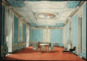 Ein neoklassizistisches Palastinterieur in Neapel, ca. 1830 von Italian School