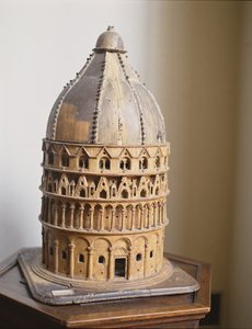 Modell des Baptisteriums in Pisa von Italian School