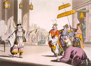 Theateraufführung im Freien, ca. 1820er-30er Jahre