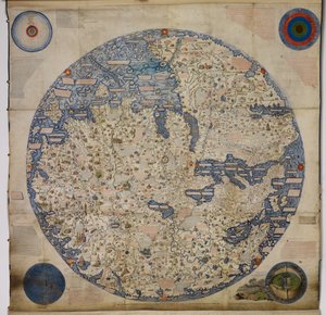 Großer Planisphäre oder Mappa Mondo von 1459, von Mauro Frau von Italian School
