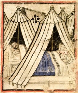 Die Israeliten frönen der sexuellen Unmoral mit den Moabiterinnen in ihren Zelten, c.1350-99